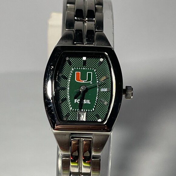 Miami Hurricanes NCAA Stainless-Steel Bracelet Watch by Fossil !!NEW!! (RARE) Ja - Picture 8 of 10